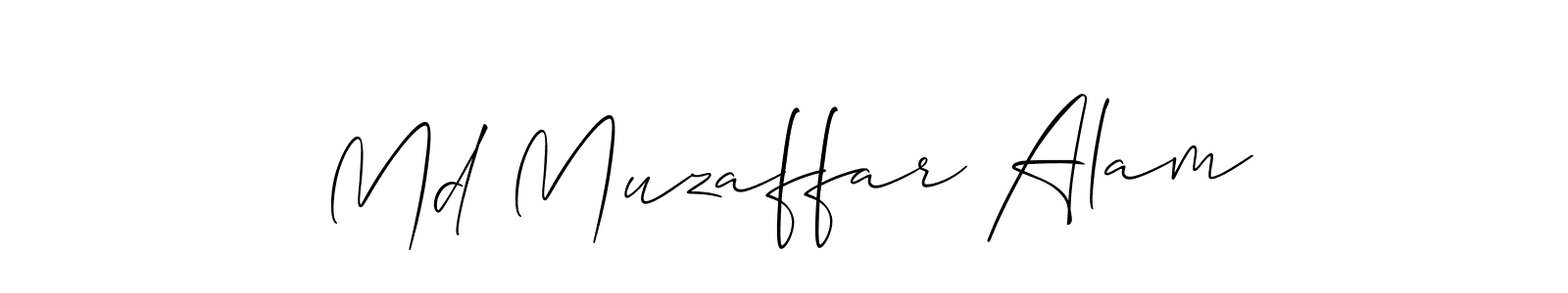 Make a beautiful signature design for name Md Muzaffar Alam. With this signature (Allison_Script) style, you can create a handwritten signature for free. Md Muzaffar Alam signature style 2 images and pictures png