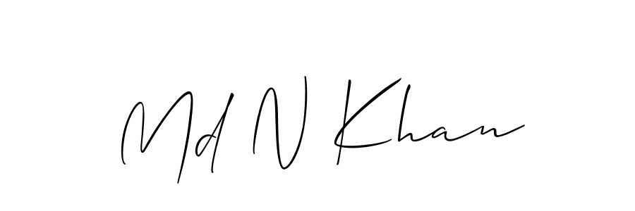 Md N Khan stylish signature style. Best Handwritten Sign (Allison_Script) for my name. Handwritten Signature Collection Ideas for my name Md N Khan. Md N Khan signature style 2 images and pictures png