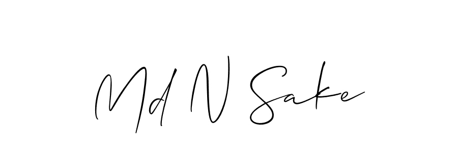 You should practise on your own different ways (Allison_Script) to write your name (Md N Sake) in signature. don't let someone else do it for you. Md N Sake signature style 2 images and pictures png