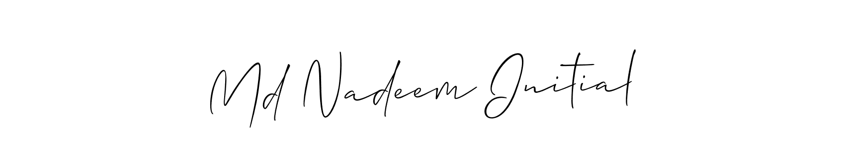 Allison_Script is a professional signature style that is perfect for those who want to add a touch of class to their signature. It is also a great choice for those who want to make their signature more unique. Get Md Nadeem Initial name to fancy signature for free. Md Nadeem Initial signature style 2 images and pictures png