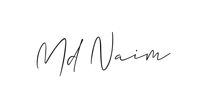 How to make Md Naim signature? Allison_Script is a professional autograph style. Create handwritten signature for Md Naim name. Md Naim signature style 2 images and pictures png