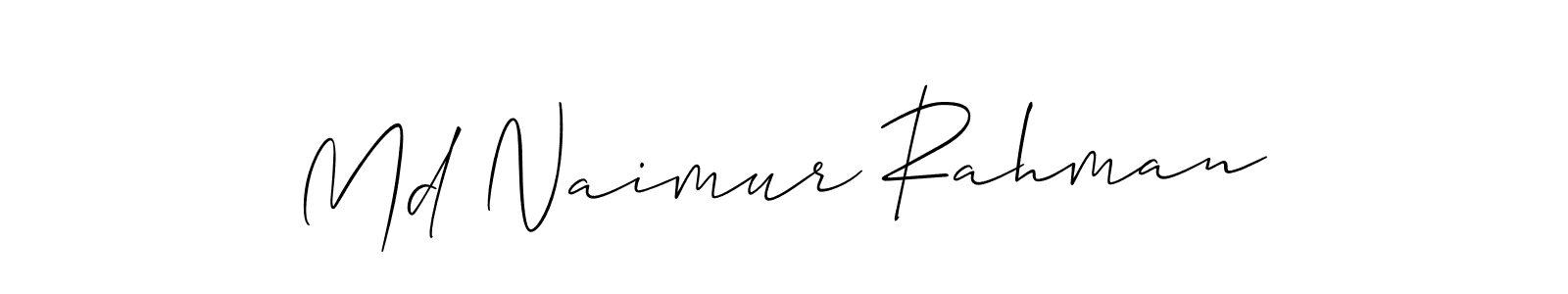 if you are searching for the best signature style for your name Md Naimur Rahman. so please give up your signature search. here we have designed multiple signature styles  using Allison_Script. Md Naimur Rahman signature style 2 images and pictures png