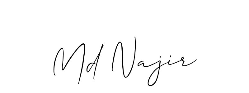 Make a short Md Najir signature style. Manage your documents anywhere anytime using Allison_Script. Create and add eSignatures, submit forms, share and send files easily. Md Najir signature style 2 images and pictures png