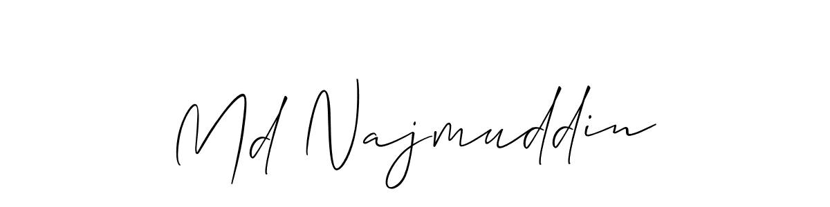 Design your own signature with our free online signature maker. With this signature software, you can create a handwritten (Allison_Script) signature for name Md Najmuddin. Md Najmuddin signature style 2 images and pictures png