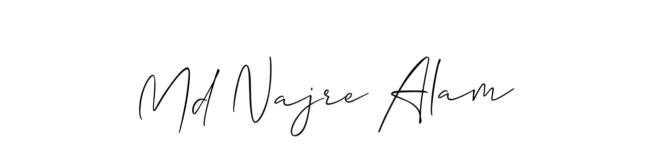 Design your own signature with our free online signature maker. With this signature software, you can create a handwritten (Allison_Script) signature for name Md Najre Alam. Md Najre Alam signature style 2 images and pictures png