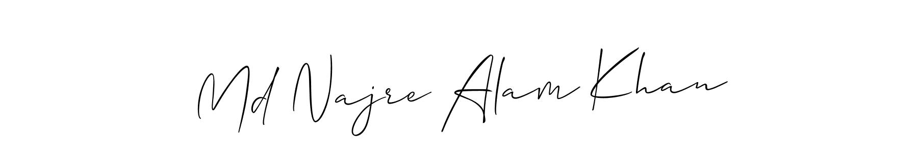 Make a short Md Najre Alam Khan signature style. Manage your documents anywhere anytime using Allison_Script. Create and add eSignatures, submit forms, share and send files easily. Md Najre Alam Khan signature style 2 images and pictures png