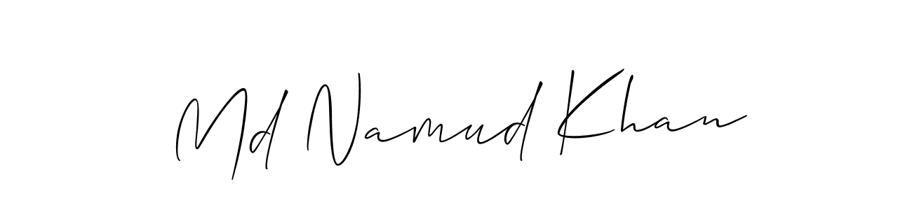 Also You can easily find your signature by using the search form. We will create Md Namud Khan name handwritten signature images for you free of cost using Allison_Script sign style. Md Namud Khan signature style 2 images and pictures png
