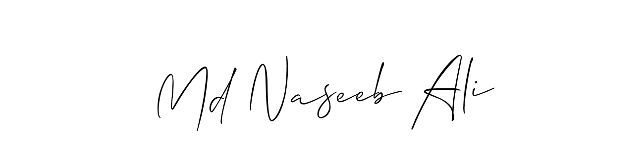 Use a signature maker to create a handwritten signature online. With this signature software, you can design (Allison_Script) your own signature for name Md Naseeb Ali. Md Naseeb Ali signature style 2 images and pictures png