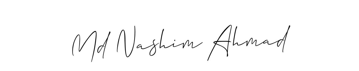 How to make Md Nashim Ahmad signature? Allison_Script is a professional autograph style. Create handwritten signature for Md Nashim Ahmad name. Md Nashim Ahmad signature style 2 images and pictures png