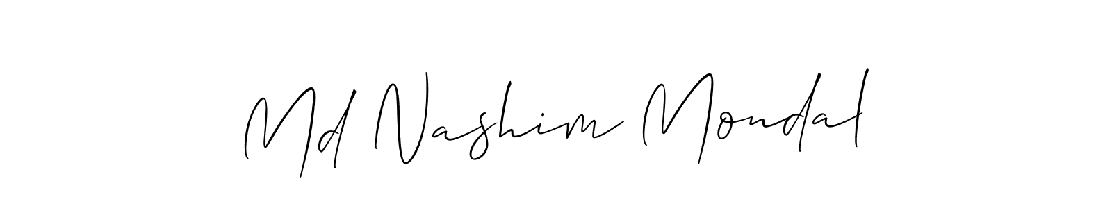 How to Draw Md Nashim Mondal signature style? Allison_Script is a latest design signature styles for name Md Nashim Mondal. Md Nashim Mondal signature style 2 images and pictures png