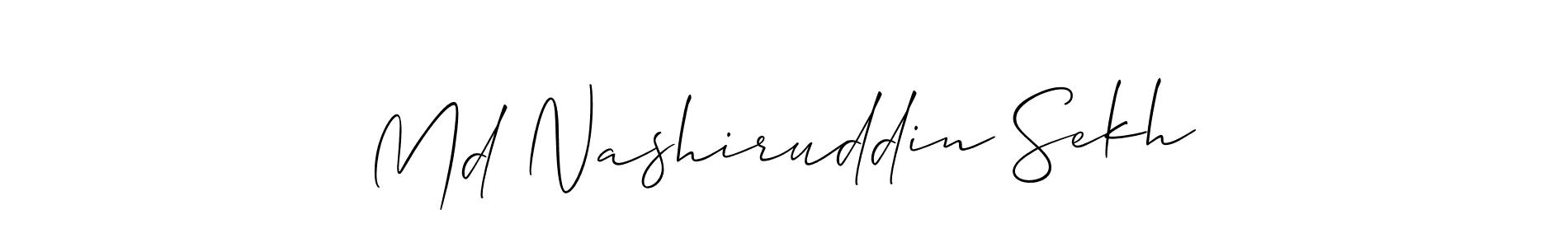 How to make Md Nashiruddin Sekh signature? Allison_Script is a professional autograph style. Create handwritten signature for Md Nashiruddin Sekh name. Md Nashiruddin Sekh signature style 2 images and pictures png