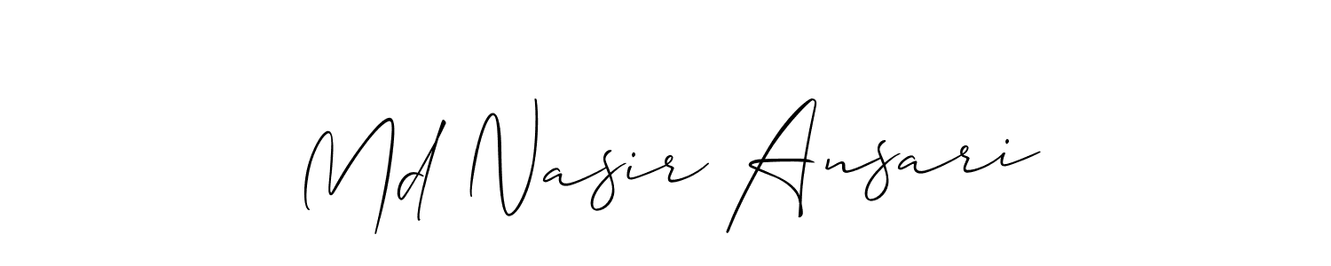 Allison_Script is a professional signature style that is perfect for those who want to add a touch of class to their signature. It is also a great choice for those who want to make their signature more unique. Get Md Nasir Ansari name to fancy signature for free. Md Nasir Ansari signature style 2 images and pictures png