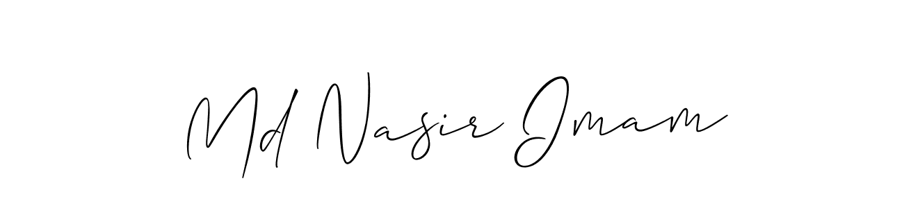 Design your own signature with our free online signature maker. With this signature software, you can create a handwritten (Allison_Script) signature for name Md Nasir Imam. Md Nasir Imam signature style 2 images and pictures png