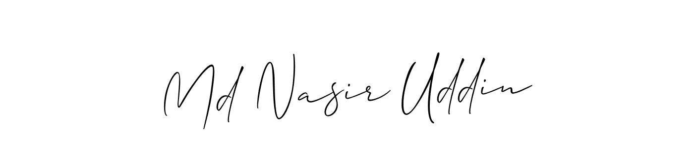 The best way (Allison_Script) to make a short signature is to pick only two or three words in your name. The name Md Nasir Uddin include a total of six letters. For converting this name. Md Nasir Uddin signature style 2 images and pictures png