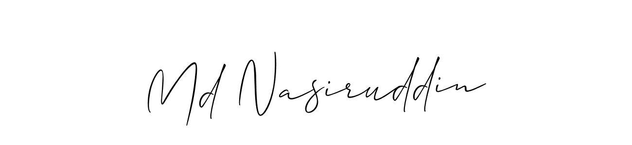 Design your own signature with our free online signature maker. With this signature software, you can create a handwritten (Allison_Script) signature for name Md Nasiruddin. Md Nasiruddin signature style 2 images and pictures png