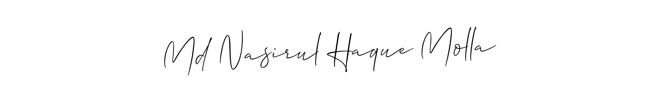 Use a signature maker to create a handwritten signature online. With this signature software, you can design (Allison_Script) your own signature for name Md Nasirul Haque Molla. Md Nasirul Haque Molla signature style 2 images and pictures png