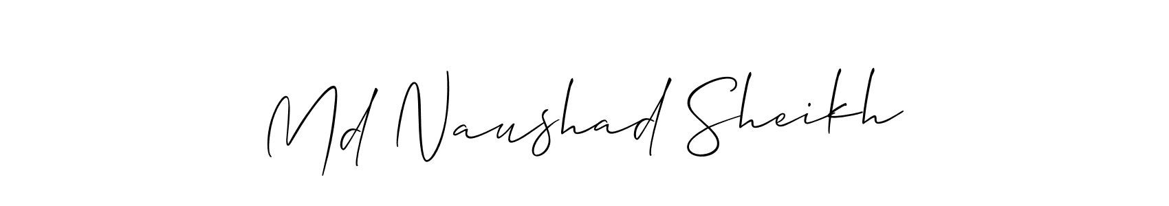 You can use this online signature creator to create a handwritten signature for the name Md Naushad Sheikh. This is the best online autograph maker. Md Naushad Sheikh signature style 2 images and pictures png