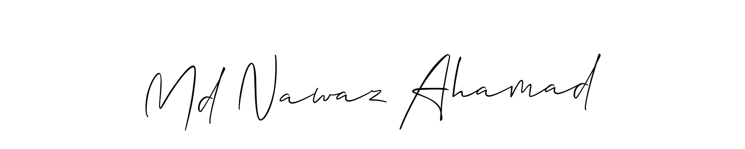 How to make Md Nawaz Ahamad name signature. Use Allison_Script style for creating short signs online. This is the latest handwritten sign. Md Nawaz Ahamad signature style 2 images and pictures png
