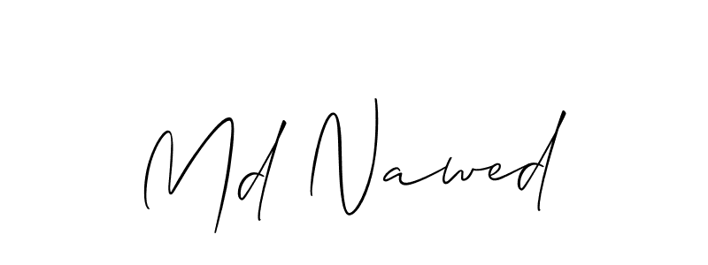 Also You can easily find your signature by using the search form. We will create Md Nawed name handwritten signature images for you free of cost using Allison_Script sign style. Md Nawed signature style 2 images and pictures png