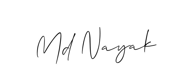 Md Nayak stylish signature style. Best Handwritten Sign (Allison_Script) for my name. Handwritten Signature Collection Ideas for my name Md Nayak. Md Nayak signature style 2 images and pictures png