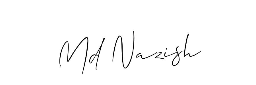 How to make Md Nazish signature? Allison_Script is a professional autograph style. Create handwritten signature for Md Nazish name. Md Nazish signature style 2 images and pictures png
