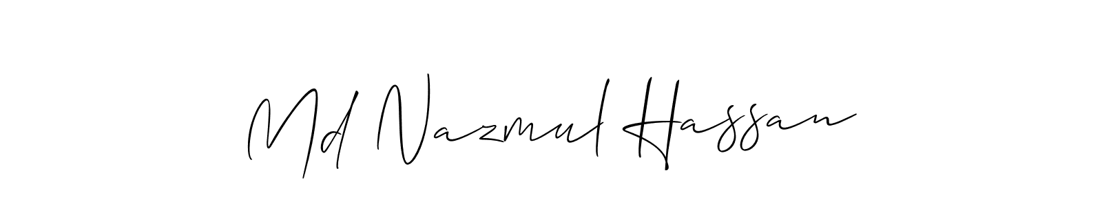 How to make Md Nazmul Hassan signature? Allison_Script is a professional autograph style. Create handwritten signature for Md Nazmul Hassan name. Md Nazmul Hassan signature style 2 images and pictures png