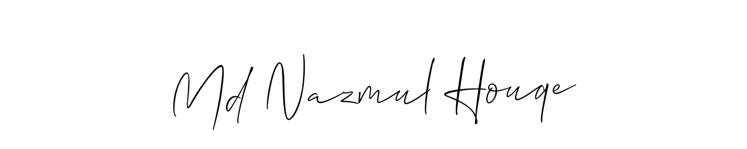 Make a short Md Nazmul Houqe signature style. Manage your documents anywhere anytime using Allison_Script. Create and add eSignatures, submit forms, share and send files easily. Md Nazmul Houqe signature style 2 images and pictures png