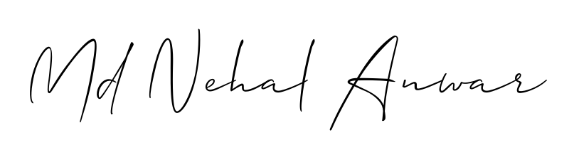The Allison_Script font transforms the name Md Nehal Anwar into an executive sign with sharp precision and distinguished character. Md Nehal Anwar signature style 2 images and pictures png