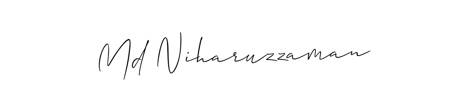 Make a beautiful signature design for name Md Niharuzzaman. With this signature (Allison_Script) style, you can create a handwritten signature for free. Md Niharuzzaman signature style 2 images and pictures png