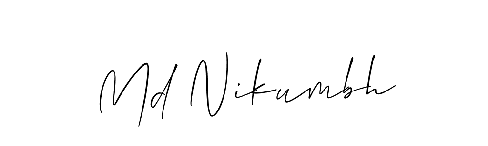 Md Nikumbh stylish signature style. Best Handwritten Sign (Allison_Script) for my name. Handwritten Signature Collection Ideas for my name Md Nikumbh. Md Nikumbh signature style 2 images and pictures png