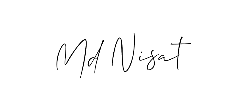 Best and Professional Signature Style for Md Nisat. Allison_Script Best Signature Style Collection. Md Nisat signature style 2 images and pictures png