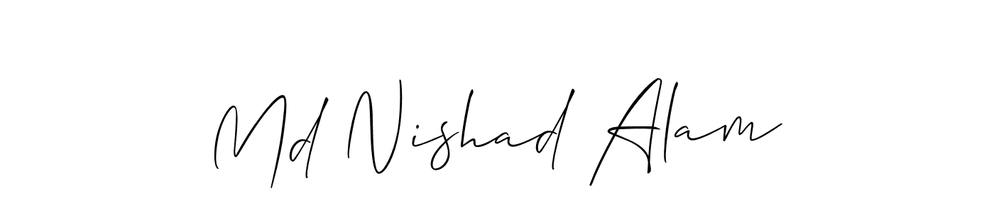 Design your own signature with our free online signature maker. With this signature software, you can create a handwritten (Allison_Script) signature for name Md Nishad Alam. Md Nishad Alam signature style 2 images and pictures png