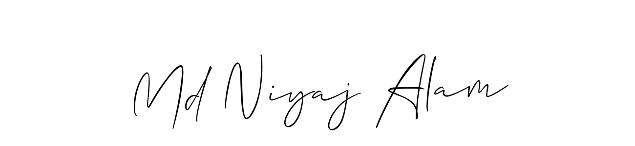 if you are searching for the best signature style for your name Md Niyaj Alam. so please give up your signature search. here we have designed multiple signature styles  using Allison_Script. Md Niyaj Alam signature style 2 images and pictures png