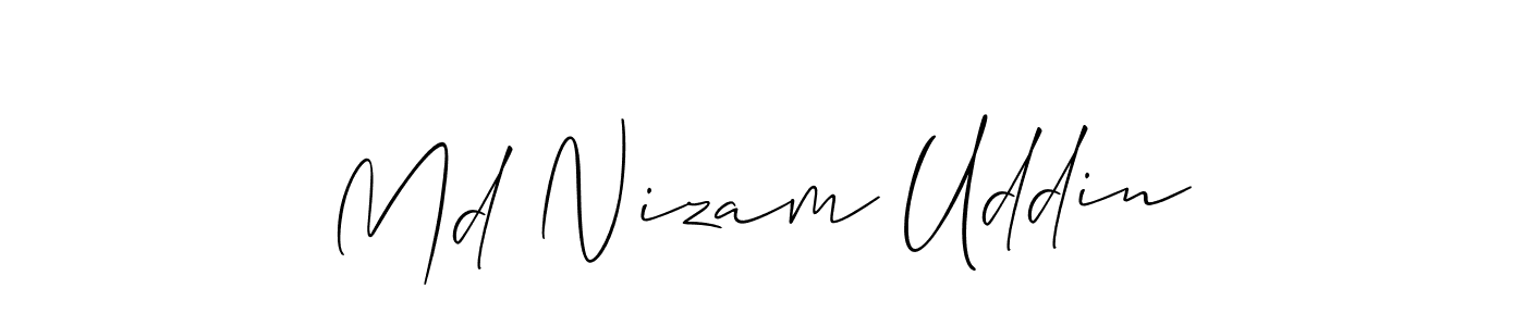 You should practise on your own different ways (Allison_Script) to write your name (Md Nizam Uddin) in signature. don't let someone else do it for you. Md Nizam Uddin signature style 2 images and pictures png