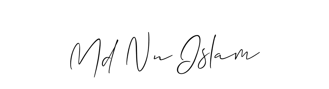 Create a beautiful signature design for name Md Nn Islam. With this signature (Allison_Script) fonts, you can make a handwritten signature for free. Md Nn Islam signature style 2 images and pictures png