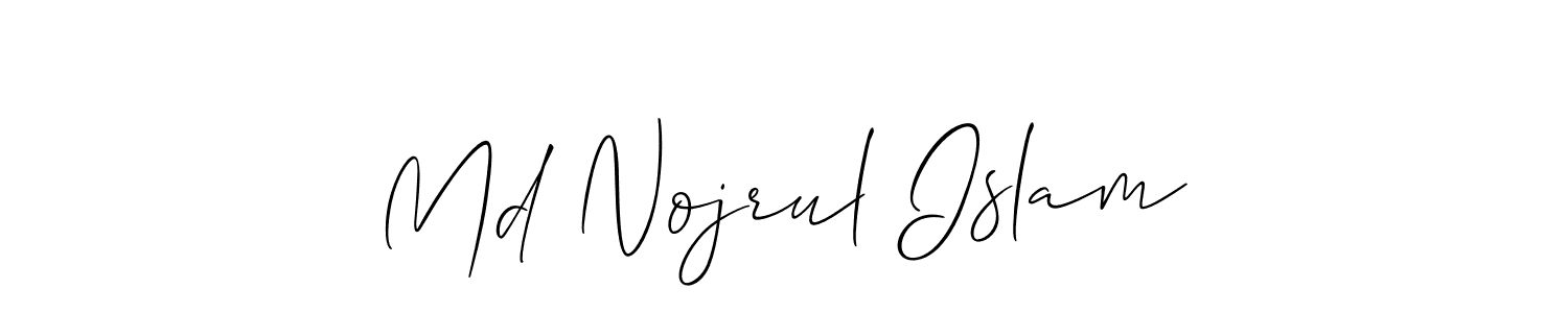 Make a beautiful signature design for name Md Nojrul Islam. With this signature (Allison_Script) style, you can create a handwritten signature for free. Md Nojrul Islam signature style 2 images and pictures png