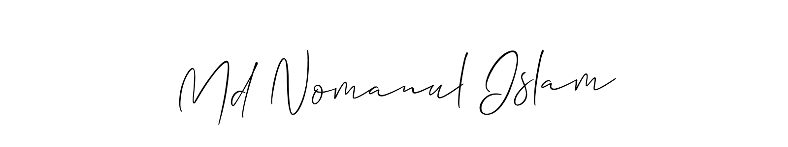 It looks lik you need a new signature style for name Md Nomanul Islam. Design unique handwritten (Allison_Script) signature with our free signature maker in just a few clicks. Md Nomanul Islam signature style 2 images and pictures png