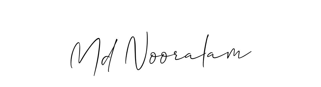 The best way (Allison_Script) to make a short signature is to pick only two or three words in your name. The name Md Nooralam include a total of six letters. For converting this name. Md Nooralam signature style 2 images and pictures png