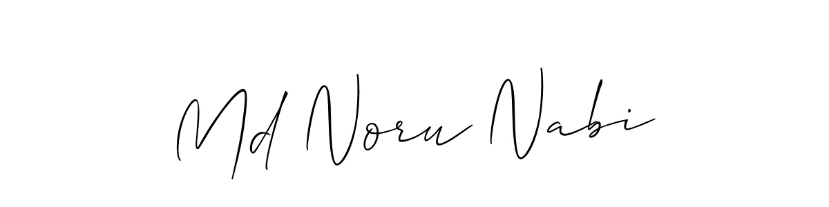 Make a short Md Noru Nabi signature style. Manage your documents anywhere anytime using Allison_Script. Create and add eSignatures, submit forms, share and send files easily. Md Noru Nabi signature style 2 images and pictures png