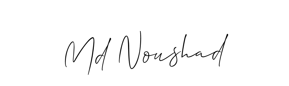 How to Draw Md Noushad signature style? Allison_Script is a latest design signature styles for name Md Noushad. Md Noushad signature style 2 images and pictures png
