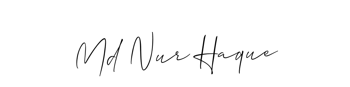 How to make Md Nur Haque signature? Allison_Script is a professional autograph style. Create handwritten signature for Md Nur Haque name. Md Nur Haque signature style 2 images and pictures png