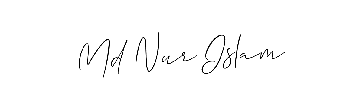 if you are searching for the best signature style for your name Md Nur Islam. so please give up your signature search. here we have designed multiple signature styles  using Allison_Script. Md Nur Islam signature style 2 images and pictures png