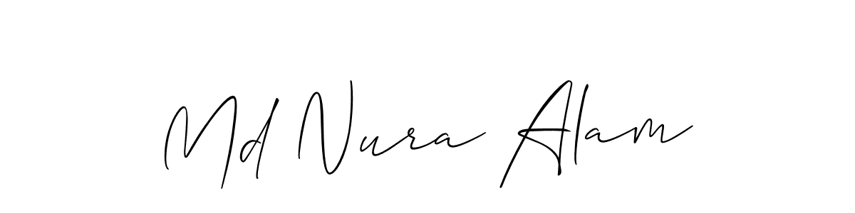 Use a signature maker to create a handwritten signature online. With this signature software, you can design (Allison_Script) your own signature for name Md Nura Alam. Md Nura Alam signature style 2 images and pictures png