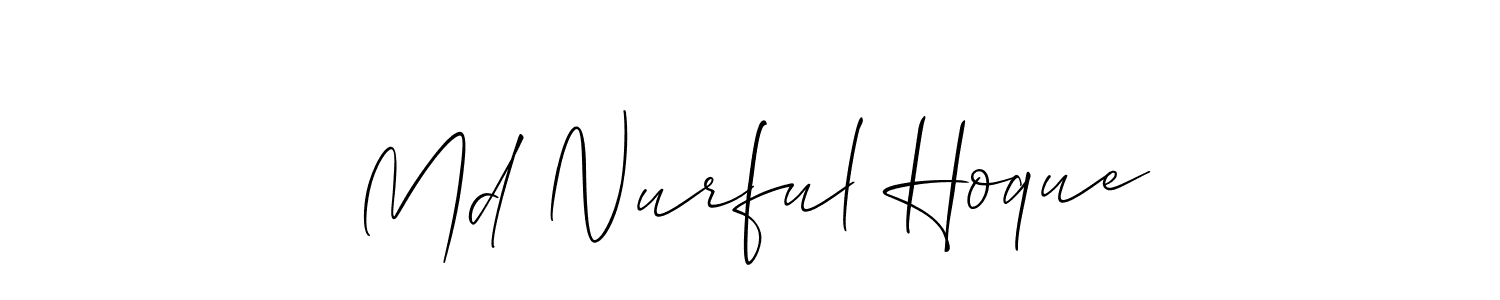 Design your own signature with our free online signature maker. With this signature software, you can create a handwritten (Allison_Script) signature for name Md Nurful Hoque. Md Nurful Hoque signature style 2 images and pictures png