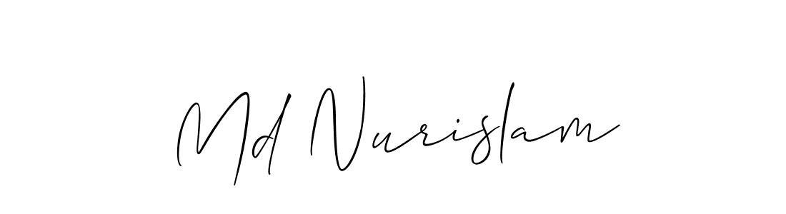 It looks lik you need a new signature style for name Md Nurislam. Design unique handwritten (Allison_Script) signature with our free signature maker in just a few clicks. Md Nurislam signature style 2 images and pictures png