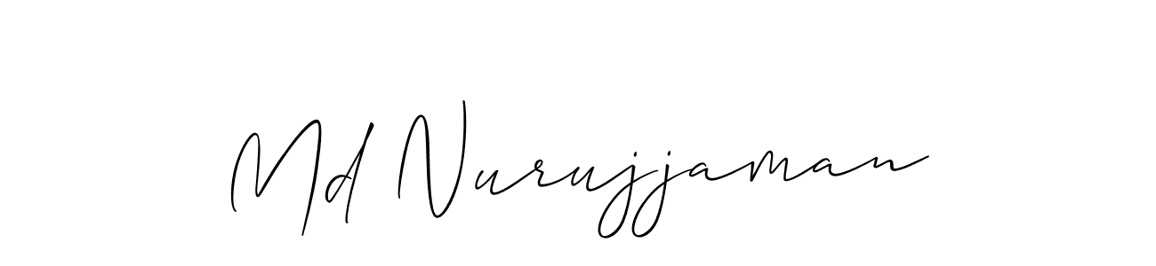 Make a beautiful signature design for name Md Nurujjaman. With this signature (Allison_Script) style, you can create a handwritten signature for free. Md Nurujjaman signature style 2 images and pictures png