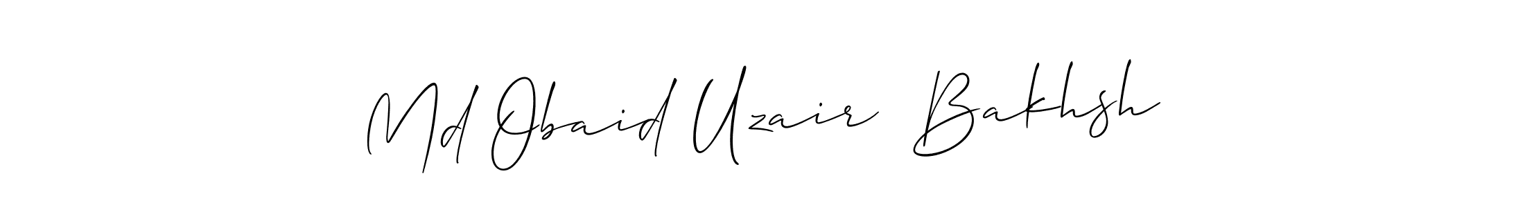 Use a signature maker to create a handwritten signature online. With this signature software, you can design (Allison_Script) your own signature for name Md Obaid Uzair  Bakhsh. Md Obaid Uzair  Bakhsh signature style 2 images and pictures png