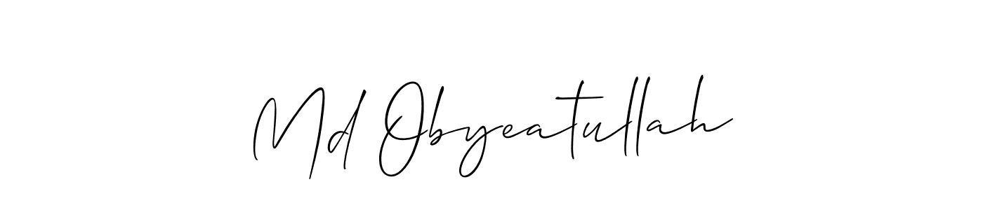 Make a beautiful signature design for name Md Obyeatullah. With this signature (Allison_Script) style, you can create a handwritten signature for free. Md Obyeatullah signature style 2 images and pictures png