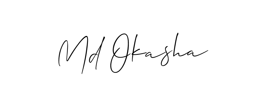 How to Draw Md Okasha signature style? Allison_Script is a latest design signature styles for name Md Okasha. Md Okasha signature style 2 images and pictures png