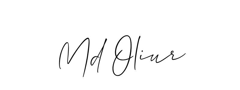 Similarly Allison_Script is the best handwritten signature design. Signature creator online .You can use it as an online autograph creator for name Md Oliur. Md Oliur signature style 2 images and pictures png
